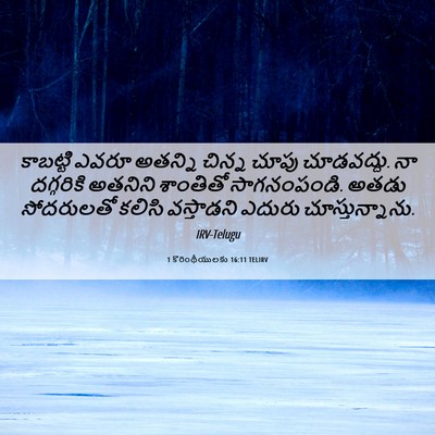 Picture 06 - 1 కొరింథీయులకు 16:11 TELIRV - కాబట్టి ఎవరూ - Bible Verse Picture