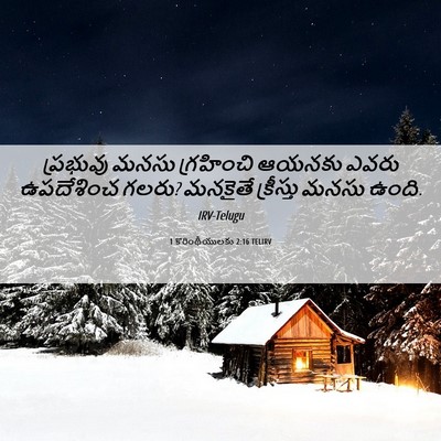 Picture 06 - 1 కొరింథీయులకు 2:16 TELIRV - ప్రభువు మనసు - Bible Verse Picture