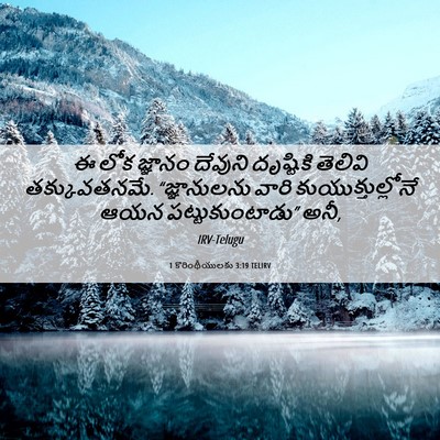 Picture 06 - 1 కొరింథీయులకు 3:19 TELIRV - ఈ లోక జ్ఞానం - Bible Verse Picture