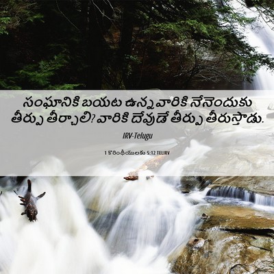 Picture 06 - 1 కొరింథీయులకు 5:12 TELIRV - సంఘానికి బయట - Bible Verse Picture