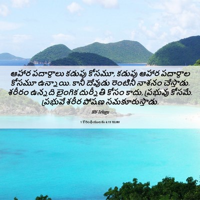 Picture 06 - 1 కొరింథీయులకు 6:13 TELIRV - ఆహార పదార్ధాలు - Bible Verse Picture