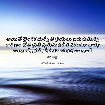 Picture 06 - 1 కొరింథీయులకు 7:2 TELIRV - అయితే లైంగిక - Bible Verse Picture
