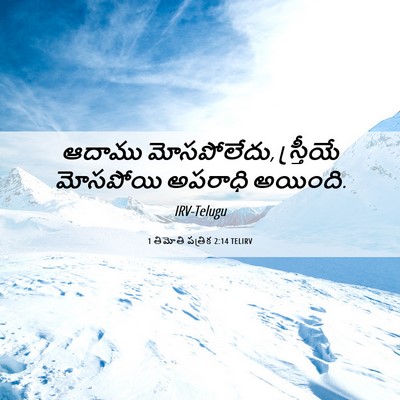 Picture 06 - 1 తిమోతి పత్రిక 2:14 TELIRV - ఆదాము మోసపోలేదు, - Bible Verse Picture