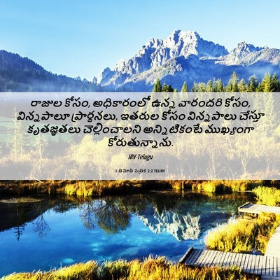Picture 06 - 1 తిమోతి పత్రిక 2:2 TELIRV - రాజుల కోసం, - Bible Verse Picture