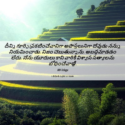 Picture 06 - 1 తిమోతి పత్రిక 2:7 TELIRV - దీన్ని గూర్చి - Bible Verse Picture