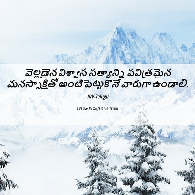 Picture 06 - 1 తిమోతి పత్రిక 3:9 TELIRV - వెల్లడైన విశ్వాస - Bible Verse Picture