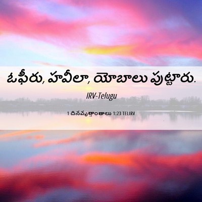 Picture 06 - 1 దినవృత్తాంతాలు 1:23 TELIRV - ఓఫీరు, హవీలా, - Bible Verse Picture