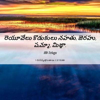 Picture 06 - 1 దినవృత్తాంతాలు 1:37 TELIRV - రెయూవేలు కొడుకులు - Bible Verse Picture