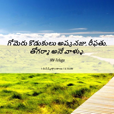 Picture 06 - 1 దినవృత్తాంతాలు 1:6 TELIRV - గోమెరు కొడుకులు - Bible Verse Picture