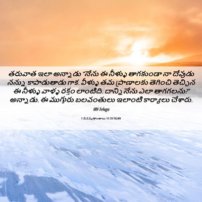 Picture 06 - 1 దినవృత్తాంతాలు 11:19 TELIRV - తరువాత ఇలా - Bible Verse Picture