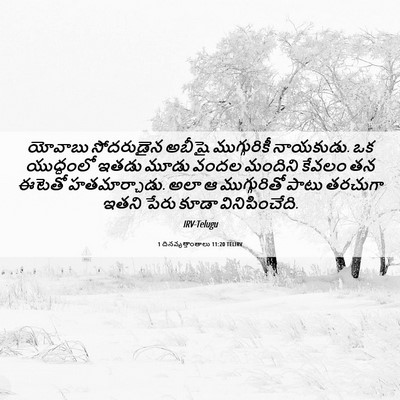 Picture 06 - 1 దినవృత్తాంతాలు 11:20 TELIRV - యోవాబు సోదరుడైన - Bible Verse Picture