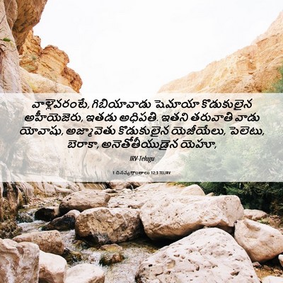 Picture 06 - 1 దినవృత్తాంతాలు 12:3 TELIRV - వాళ్లెవరంటే, - Bible Verse Picture