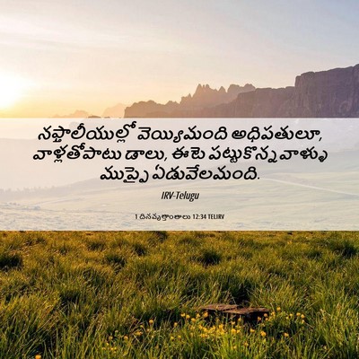 Picture 06 - 1 దినవృత్తాంతాలు 12:34 TELIRV - నఫ్తాలీయుల్లో - Bible Verse Picture