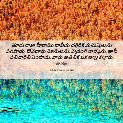 Picture 06 - 1 దినవృత్తాంతాలు 14:1 TELIRV - తూరు రాజు హీరాము - Bible Verse Picture
