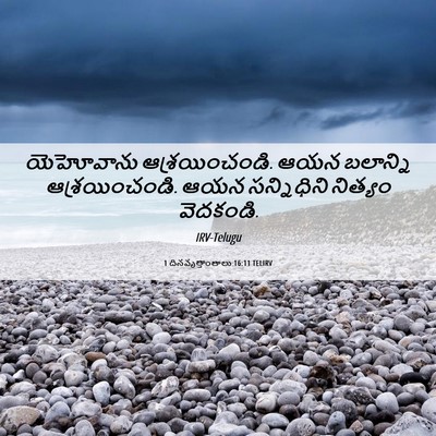 Picture 06 - 1 దినవృత్తాంతాలు 16:11 TELIRV - యెహోవాను - Bible Verse Picture