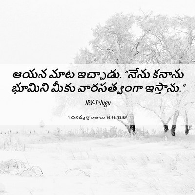 Picture 06 - 1 దినవృత్తాంతాలు 16:18 TELIRV - ఆయన మాట ఇచ్చాడు. - Bible Verse Picture