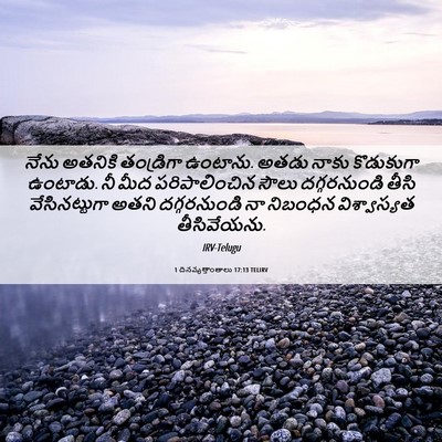 Picture 06 - 1 దినవృత్తాంతాలు 17:13 TELIRV - నేను అతనికి - Bible Verse Picture