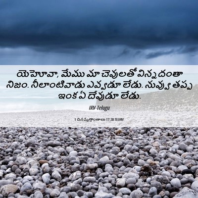 Picture 06 - 1 దినవృత్తాంతాలు 17:20 TELIRV - యెహోవా, మేము మా - Bible Verse Picture