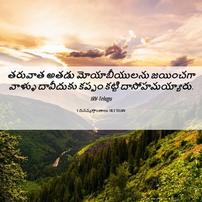 Picture 06 - 1 దినవృత్తాంతాలు 18:2 TELIRV - తరువాత అతడు - Bible Verse Picture