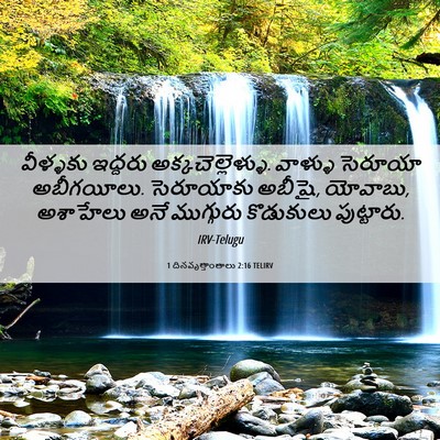 Picture 06 - 1 దినవృత్తాంతాలు 2:16 TELIRV - వీళ్ళకు ఇద్దరు - Bible Verse Picture