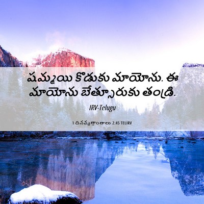 Picture 06 - 1 దినవృత్తాంతాలు 2:45 TELIRV - షమ్మయి కొడుకు - Bible Verse Picture