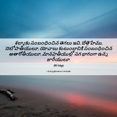 Picture 06 - 1 దినవృత్తాంతాలు 2:54 TELIRV - శల్మాకు - Bible Verse Picture