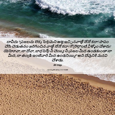 Picture 06 - 1 దినవృత్తాంతాలు 21:17 TELIRV - దావీదు “ప్రజలను - Bible Verse Picture