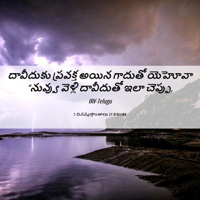 Picture 06 - 1 దినవృత్తాంతాలు 21:9 TELIRV - దావీదుకు ప్రవక్త - Bible Verse Picture