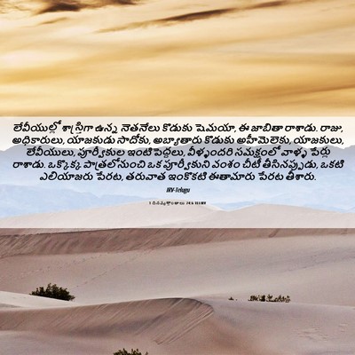 Picture 06 - 1 దినవృత్తాంతాలు 24:6 TELIRV - లేవీయుల్లో - Bible Verse Picture