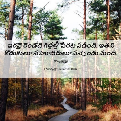 Picture 06 - 1 దినవృత్తాంతాలు 25:29 TELIRV - ఇరవై రెండోది - Bible Verse Picture