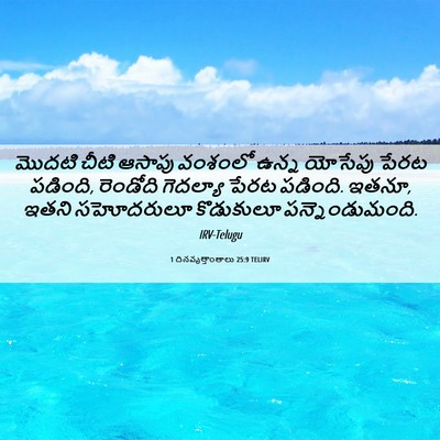 Picture 06 - 1 దినవృత్తాంతాలు 25:9 TELIRV - మొదటి చీటి ఆసాపు - Bible Verse Picture