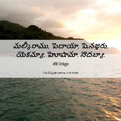 Picture 06 - 1 దినవృత్తాంతాలు 3:18 TELIRV - మల్కీరాము, పెదాయా, - Bible Verse Picture