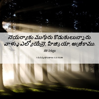 Picture 06 - 1 దినవృత్తాంతాలు 3:23 TELIRV - నెయర్యాకు - Bible Verse Picture