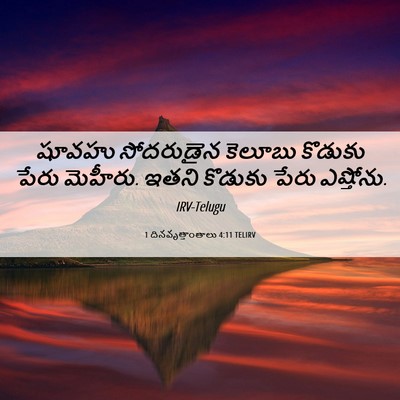 Picture 06 - 1 దినవృత్తాంతాలు 4:11 TELIRV - షూవహు సోదరుడైన - Bible Verse Picture