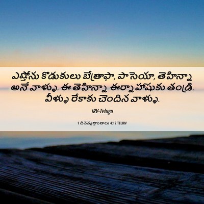 Picture 06 - 1 దినవృత్తాంతాలు 4:12 TELIRV - ఎష్తోను కొడుకులు - Bible Verse Picture