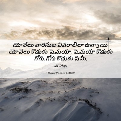 Picture 06 - 1 దినవృత్తాంతాలు 5:4 TELIRV - యోవేలు వారసుల - Bible Verse Picture
