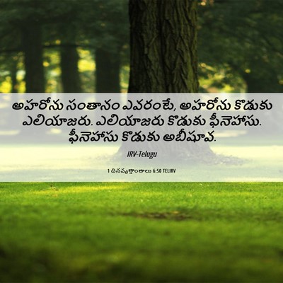 Picture 06 - 1 దినవృత్తాంతాలు 6:50 TELIRV - అహరోను సంతానం - Bible Verse Picture