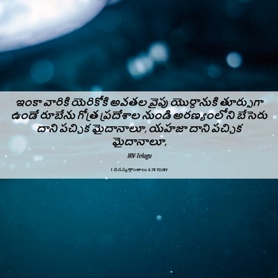 Picture 06 - 1 దినవృత్తాంతాలు 6:78 TELIRV - ఇంకా వారికి - Bible Verse Picture