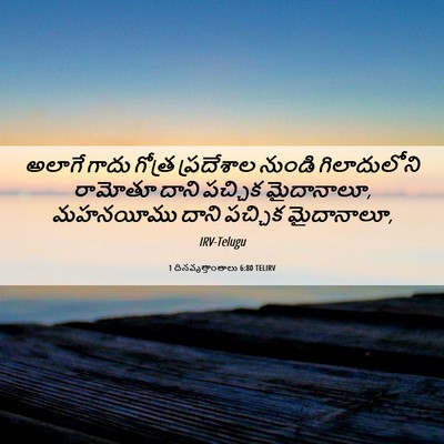 Picture 06 - 1 దినవృత్తాంతాలు 6:80 TELIRV - అలాగే గాదు గోత్ర - Bible Verse Picture