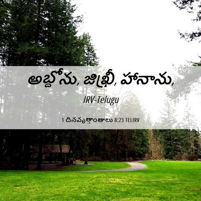 Picture 06 - 1 దినవృత్తాంతాలు 8:23 TELIRV - అబ్దోను, జిఖ్రీ, - Bible Verse Picture