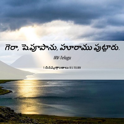 Picture 06 - 1 దినవృత్తాంతాలు 8:5 TELIRV - గెరా, షెపూపాను, - Bible Verse Picture