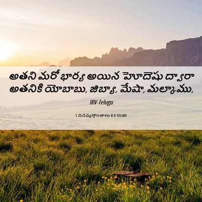Picture 06 - 1 దినవృత్తాంతాలు 8:9 TELIRV - అతని మరో భార్య - Bible Verse Picture