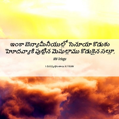 Picture 06 - 1 దినవృత్తాంతాలు 9:7 TELIRV - ఇంకా - Bible Verse Picture