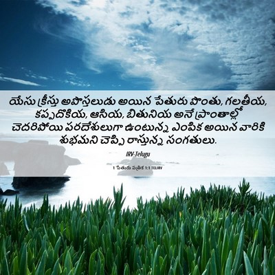 Picture 06 - 1 పేతురు పత్రిక 1:1 TELIRV - యేసు క్రీస్తు - Bible Verse Picture