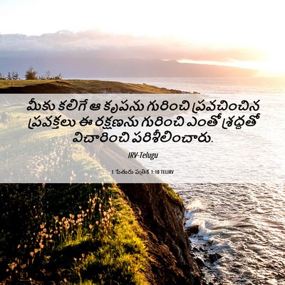 Picture 06 - 1 పేతురు పత్రిక 1:10 TELIRV - మీకు కలిగే ఆ కృపను - Bible Verse Picture