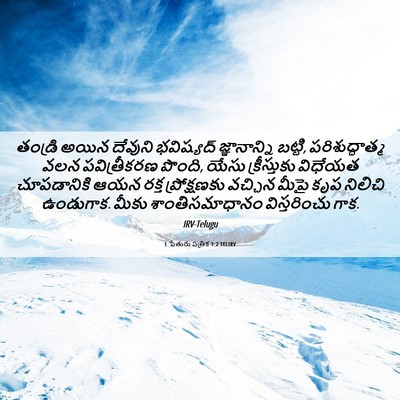 Picture 06 - 1 పేతురు పత్రిక 1:2 TELIRV - తండ్రి అయిన - Bible Verse Picture