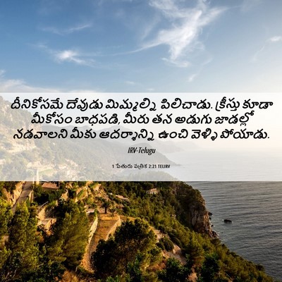 Picture 06 - 1 పేతురు పత్రిక 2:21 TELIRV - దీనికోసమే దేవుడు - Bible Verse Picture
