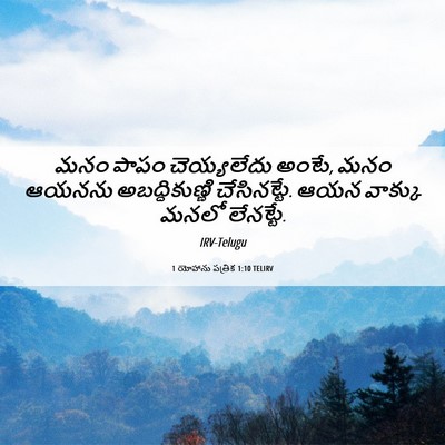 Picture 06 - 1 యోహాను పత్రిక 1:10 TELIRV - మనం పాపం - Bible Verse Picture