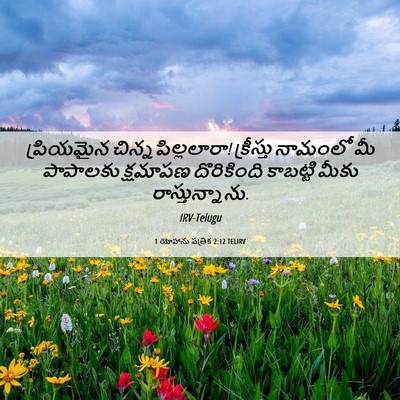 Picture 06 - 1 యోహాను పత్రిక 2:12 TELIRV - ప్రియమైన - Bible Verse Picture