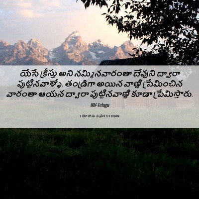 Picture 06 - 1 యోహాను పత్రిక 5:1 TELIRV - యేసే క్రీస్తు అని - Bible Verse Picture